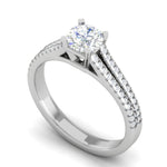 Load image into Gallery viewer, 2-Carat Lab Grown Solitaire Diamond Split Shank Platinum Ring JL PT RP RD LG G 163-D
