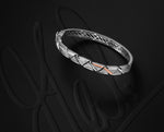 Load image into Gallery viewer, Men of Platinum | Rose Gold with Black Enamel Kada for Men JL PTB MSD 101
