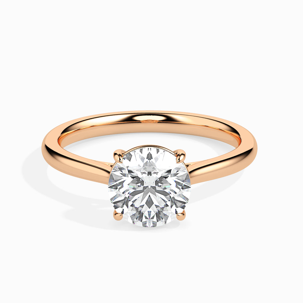 50-Pointer 18K Rose Gold Solitaire Ring for Women JL AU 19001R-A   Jewelove.US