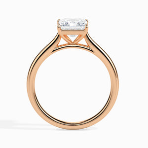 1 Carat Princess Cut Solitaire Diamond 18K Rose Gold Ring JL AU 19002R-C   Jewelove.US