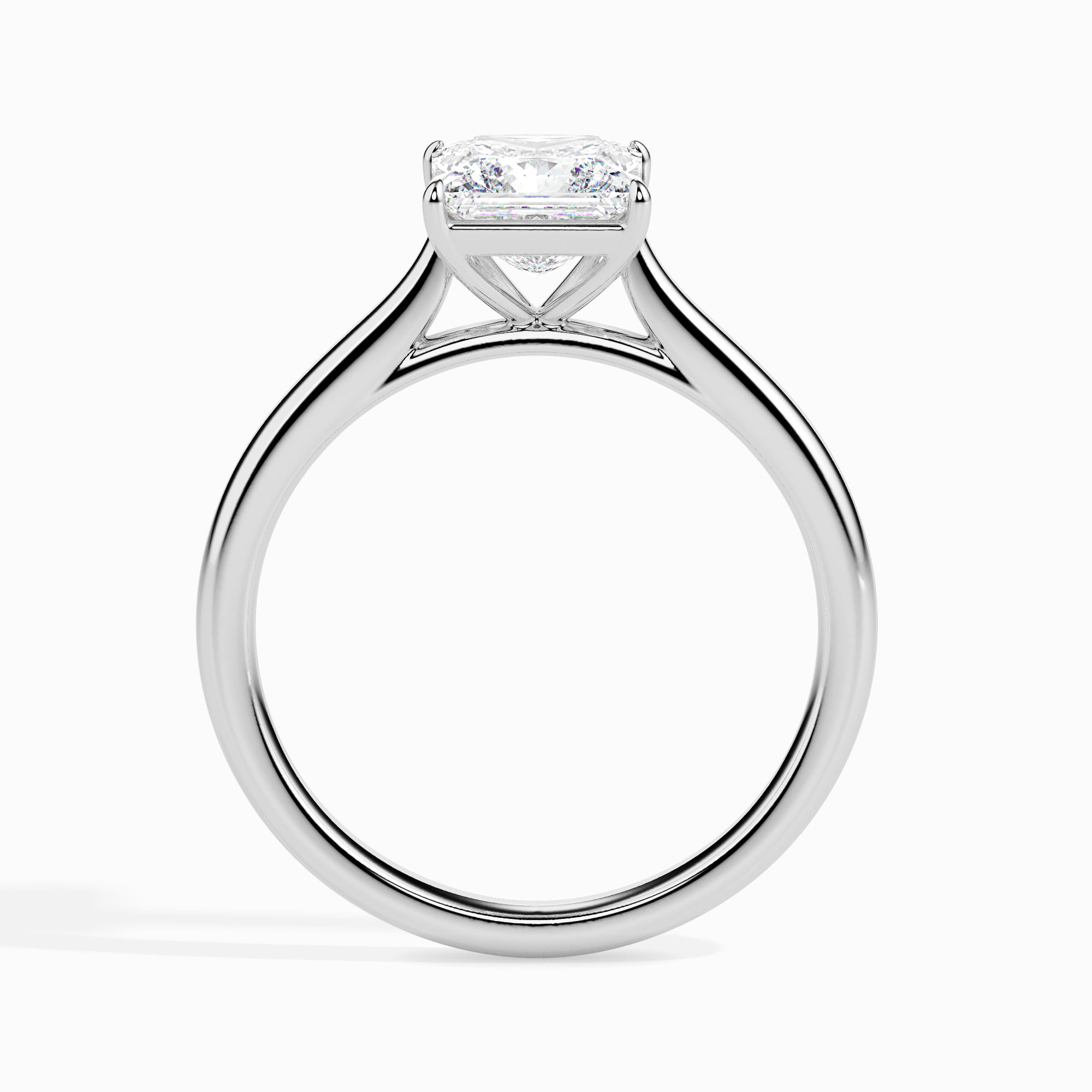 0.30cts. Princess cut Diamond Solitaire Platinum Ring JL PT 19002   Jewelove.US