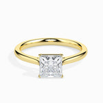 Load image into Gallery viewer, 30-Pointer Princess Cut Solitaire 18K Yellow Gold Ring JL AU 19002Y   Jewelove.US
