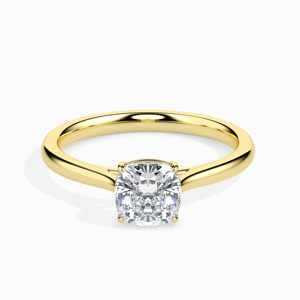 30-Pointer Cushion Cut Solitaire 18K Yellow Gold Ring JL AU 19003Y   Jewelove.US