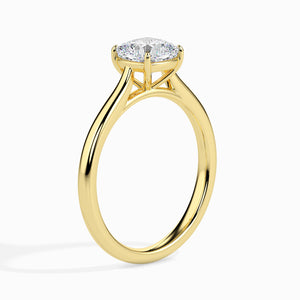 50-Pointer Cushion Cut Solitaire 18K Yellow Gold Ring JL AU 19003Y-A   Jewelove.US