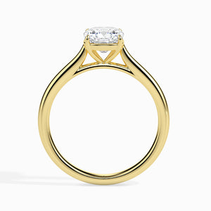 50-Pointer Cushion Cut Solitaire 18K Yellow Gold Ring JL AU 19003Y-A   Jewelove.US