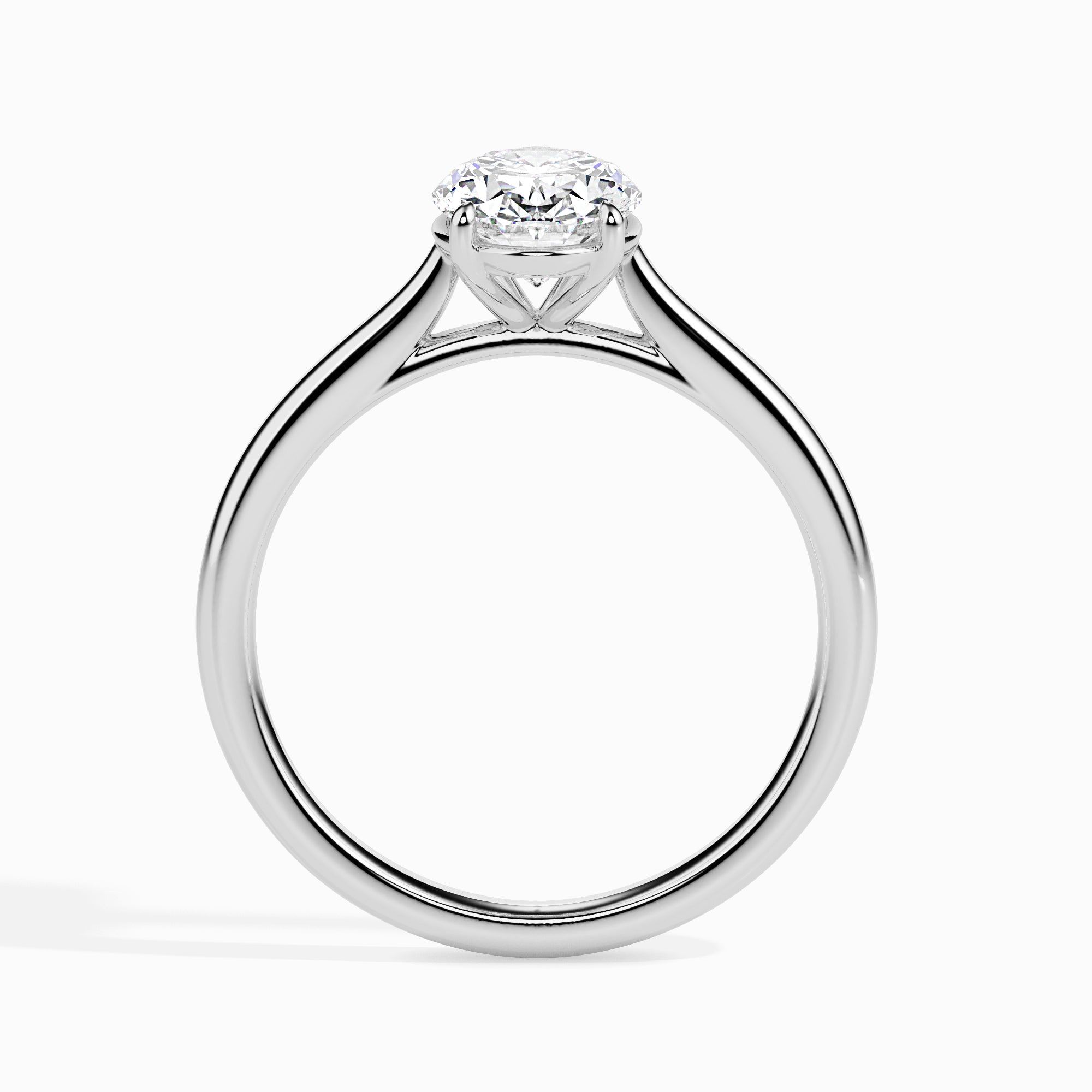 30-Pointer Oval Cut Solitaire Platinum Ring JL PT 19004   Jewelove.US