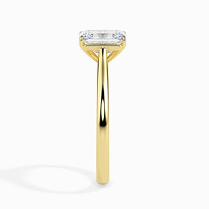 70-Pointer Emerald Cut Solitaire Diamond 18K Yellow Gold Ring JL AU 19005Y-B   Jewelove.US