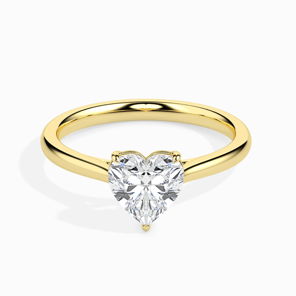 30-Pointer Heart Cut Solitaire Diamond 18K Yellow Gold Ring JL AU 19008Y   Jewelove.US