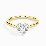 Load image into Gallery viewer, 30-Pointer Heart Cut Solitaire Diamond 18K Yellow Gold Ring JL AU 19008Y   Jewelove.US
