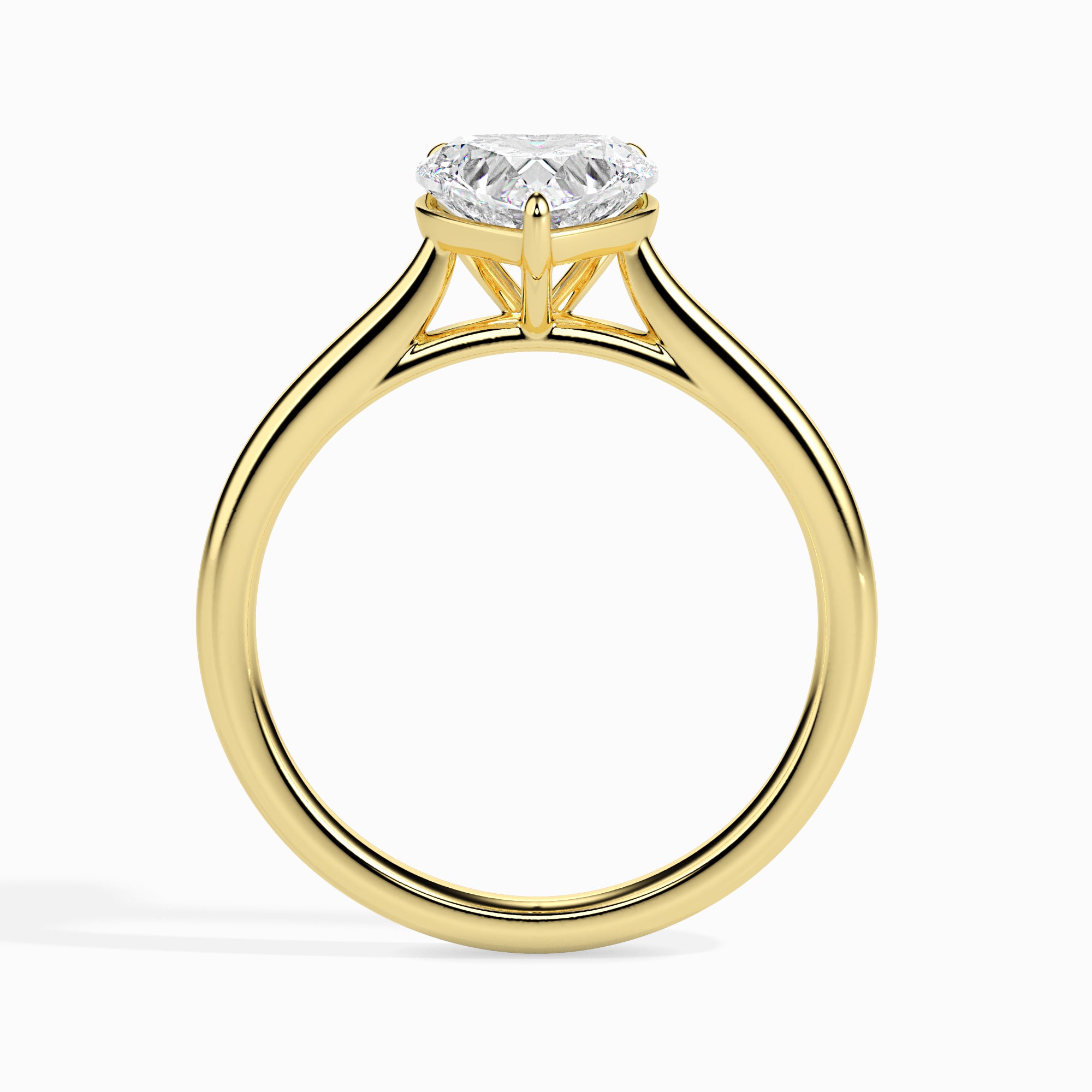 30-Pointer Heart Cut Solitaire Diamond 18K Yellow Gold Ring JL AU 19008Y   Jewelove.US