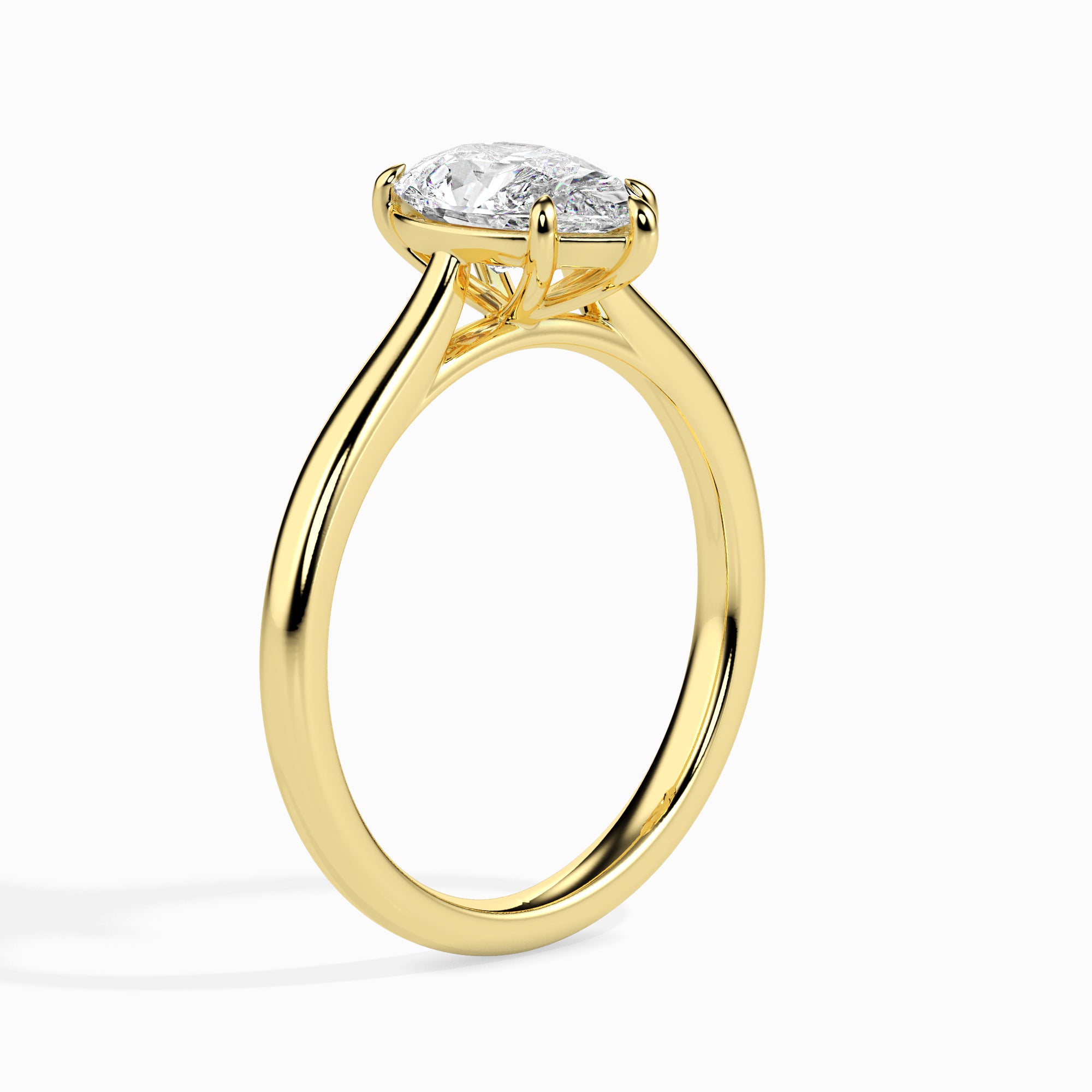 30-Pointer Pear Cut Solitaire Diamond 18K Yellow Gold Ring JL AU 19010Y   Jewelove.US