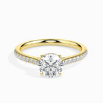 Load image into Gallery viewer, 30-Pointer Solitaire Diamond Shank 18K Yellow Gold Ring JL AU 19011Y   Jewelove.US
