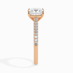 Load image into Gallery viewer, 70-Pointer Princess Cut Solitaire Diamond Shank 18K Rose Gold Ring JL AU 19012R-B   Jewelove.US
