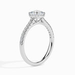 Load image into Gallery viewer, 30-Pointer Cushion Cut Solitaire Diamond Shank Platinum Engagement Ring JL PT 19013   Jewelove.US
