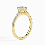 Load image into Gallery viewer, 50-Pointer Cushion Cut Solitaire Diamond Shank 18K Yellow Gold Ring JL AU 19013Y-A   Jewelove.US
