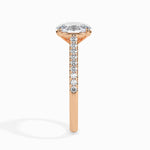 Load image into Gallery viewer, 50-Pointer Oval Cut Solitaire Diamond Shank 18K Rose Gold Ring JL AU 19014R-A   Jewelove.US
