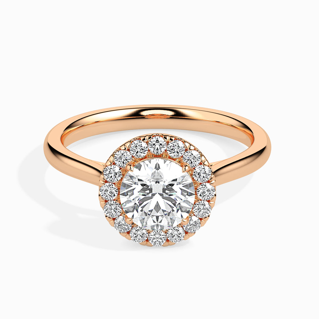 30-Pointer Solitaire Diamond Shank 18K Rose Gold Ring JL AU 19021R   Jewelove.US