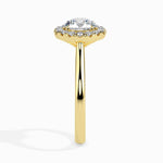 Load image into Gallery viewer, 1.50-Carat Lab Grown Solitaire Halo Diamond Shank 18K Yellow Gold Ring JL AU LG G 19021Y-C
