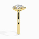 Load image into Gallery viewer, 30-Pointer Heart Cut Solitaire Halo Diamond 18K Yellow Gold Ring JL AU 19028Y   Jewelove.US
