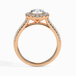 Load image into Gallery viewer, 2-Carat Lab Grown Solitaire Halo Diamond Shank 18K Rose Gold Ring JL AU LG G 19031R-D
