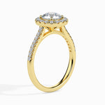 Load image into Gallery viewer, 30-Pointer Solitaire Halo Diamond Shank 18K Yellow Gold Ring JL AU 19031Y   Jewelove.US
