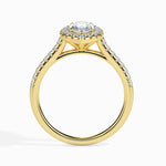 Load image into Gallery viewer, 30-Pointer Marquise Cut Solitaire Halo Diamond Shank 18K Yellow Gold Ring JL AU 19039Y   Jewelove.US
