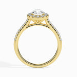 Load image into Gallery viewer, 70-Pointer Pear Cut Solitaire Halo Diamond Shank 18K Yellow Gold Ring JL AU 19040Y-B   Jewelove.US
