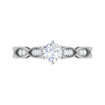 Load image into Gallery viewer, 1.50-Carat Lab Grown Solitaire Diamond Accents Platinum Ring JL PT RP RD LG G 153-C
