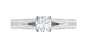 2-Carat Lab Grown Solitaire Diamond Split Shank Platinum Ring JL PT RP RD LG G 169-D