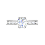 Load image into Gallery viewer, 0.30 cts. Solitaire Platinum Diamond Shank Engagement Ring JL PT RV RD 108   Jewelove
