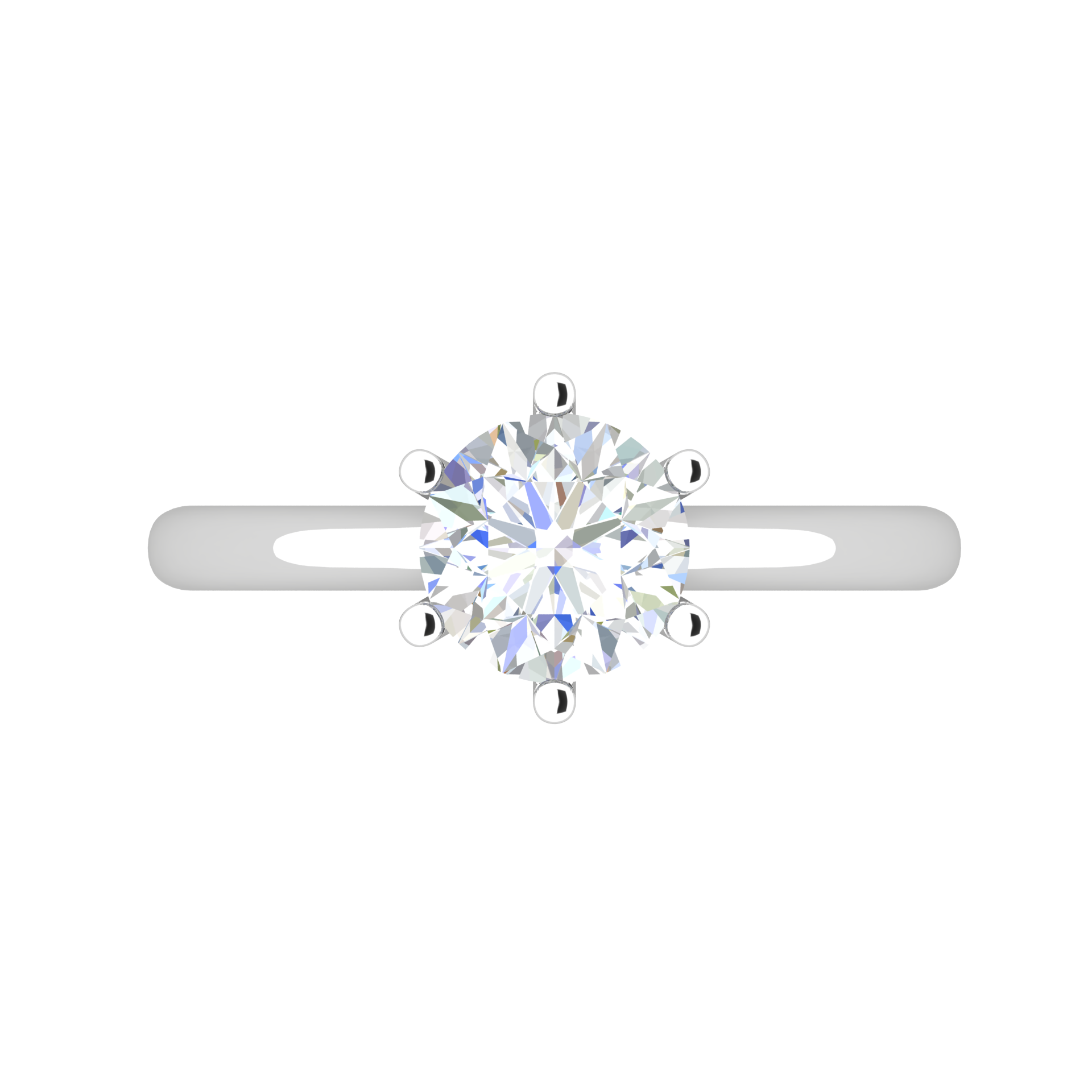 2-Carat Lab Grown Solitaire Platinum Ring for Women JL PT RS PR LG G 133-D