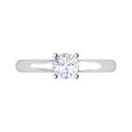 Load image into Gallery viewer, 50-Pointer Lab Grown Solitaire Platinum Ring JL PT RS RD LG G 179
