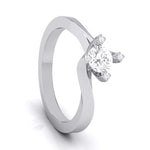 Load image into Gallery viewer, Designer Platinum Solitaire Engagement Ring with Diamond Studded Prongs JL PT G-122
