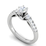 Load image into Gallery viewer, 50-Pointer Lab Grown Solitaire Platinum Shank Diamond Engagement Ring JL PT LG G WB5964E
