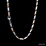 Load image into Gallery viewer, Alternate Platinum &amp; Rose Gold Links Platinum Chain JL PT CH 906
