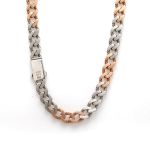 Platinum Rose Gold Chain with Matte & Hi-Polish for Men JL PT CH 1268   Jewelove.US