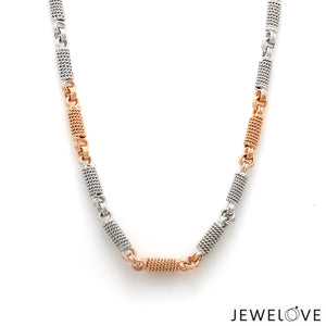 4.5mm  Platinum Rose Gold Links Chain for Men JL PT CH 1153R