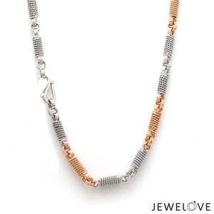 4.5mm  Platinum Rose Gold Links Chain for Men JL PT CH 1153R