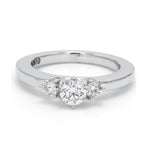 Load image into Gallery viewer, 3 Diamond Platinum Engagement Solitaire Ring JL PT 326
