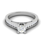 Load image into Gallery viewer, 1-Carat Solitaire Diamond Shank Platinum Ring JL PT RP RD 140-C
