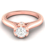 Load image into Gallery viewer, 25-Pointer Solitaire Rose Gold Milgrain Touch Ring JL AU G 111R   Jewelove.US
