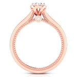 Load image into Gallery viewer, 25-Pointer Solitaire Rose Gold Milgrain Touch Ring JL AU G 111R   Jewelove.US
