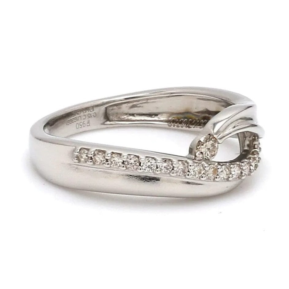 Elegant Platinum Ring with Diamonds by Jewelove JL PT 508