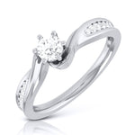 Load image into Gallery viewer, Designer Curvy 20-Pointer Platinum Engagement Ring JL PT R-17
