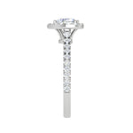 Load image into Gallery viewer, 70-Pointer Heart Solitaire Halo Diamond Shank Platinum Ring JL PT RH HS 139-B   Jewelove.US
