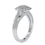 Load image into Gallery viewer, Designer Platinum Halo Ring for Women with JL PT R US-0001
