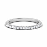 Load image into Gallery viewer, Designer Half Eternity Platinum Wedding Band with Diamonds JL PT 6850
