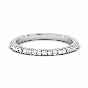 Designer Half Eternity Platinum Wedding Band with Diamonds JL PT 6850