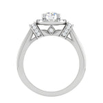 Load image into Gallery viewer, 70-Pointer Solitaire Halo Diamond Platinum Engagement Ring JL PT WB5996E-B
