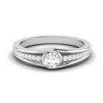 Load image into Gallery viewer, 0.20 cts. Solitaire Platinum Diamond Shank Engagement Ring JL PT 6999
